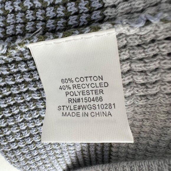 Market & Spruce Striped Boatneck Sweater Gray Lavender Olive Green Size XXL NWT - Picture 9 of 11